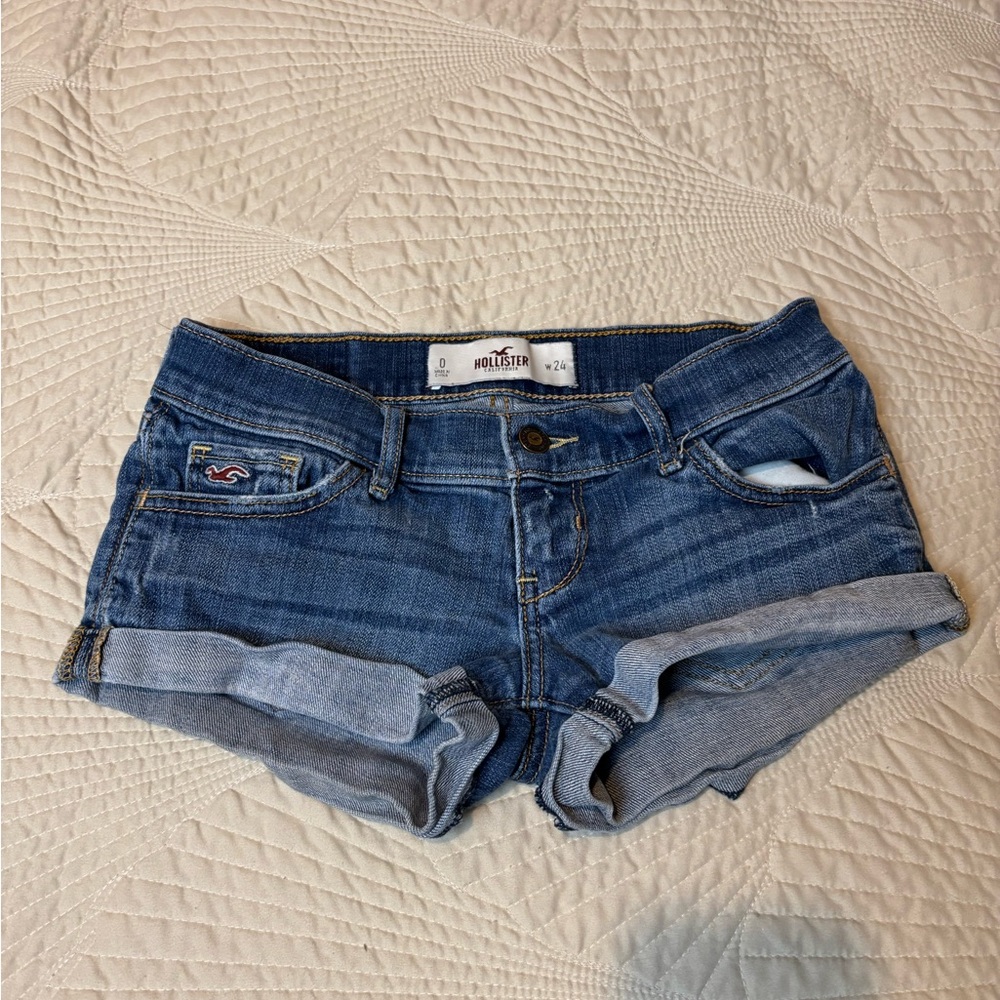 Hollister Women's Blue Denim Shorts